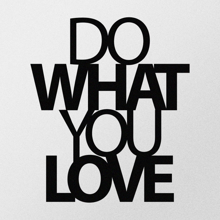 Wallity Do What You Love Metal Wall Decor Negro